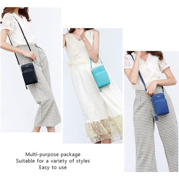 Small Crossbody Cell Phone Purse Women Mini Messenger Shoulder Handbag Wallet - Picture 6 of 6